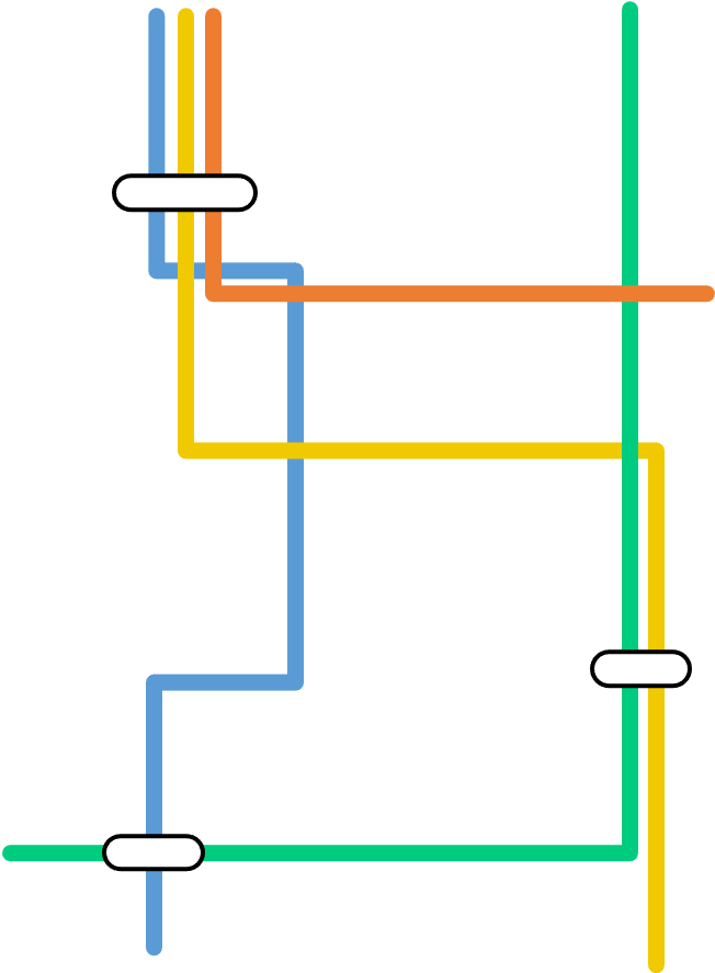 Karte eines Verkehrsnetzes